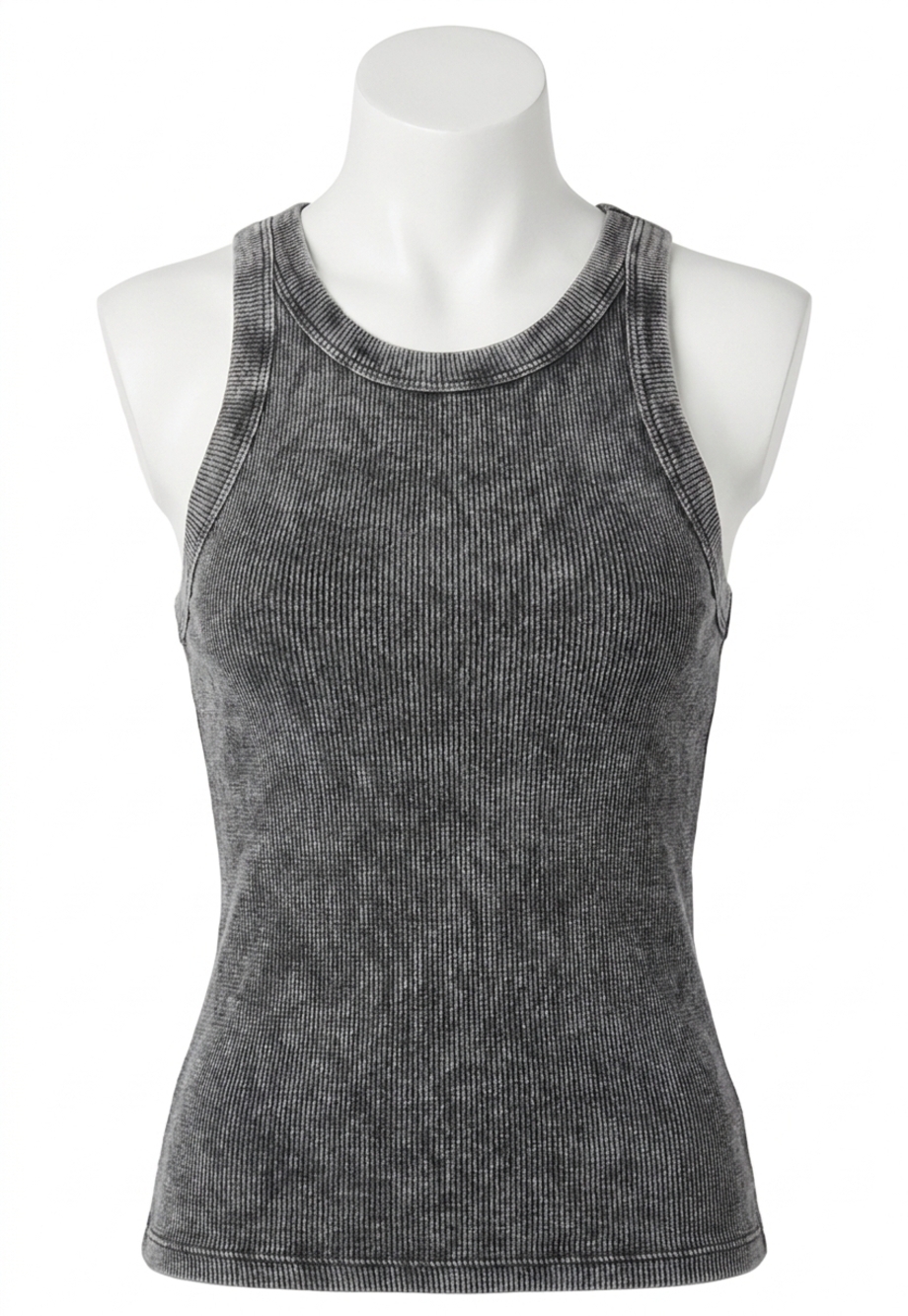 NEW SUNDAYS turner tank in black waffle